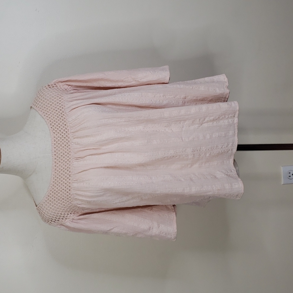 What Goes Around Comes Around Pink Peasant Top